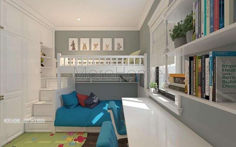 Nội thất phòng ngủ con chung cư phong cách hiện đại Mẫu thiết kế nội thất chung cư đẹp